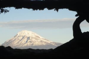 volcan el Chimborazo imponente y hermosa vista, Ecuador.