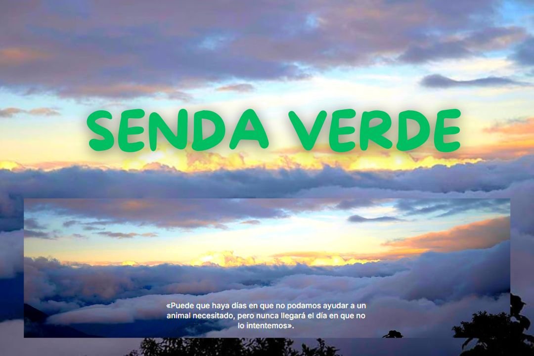 Panoramica de el cielo con nubes en la Fundación Senda Verde,