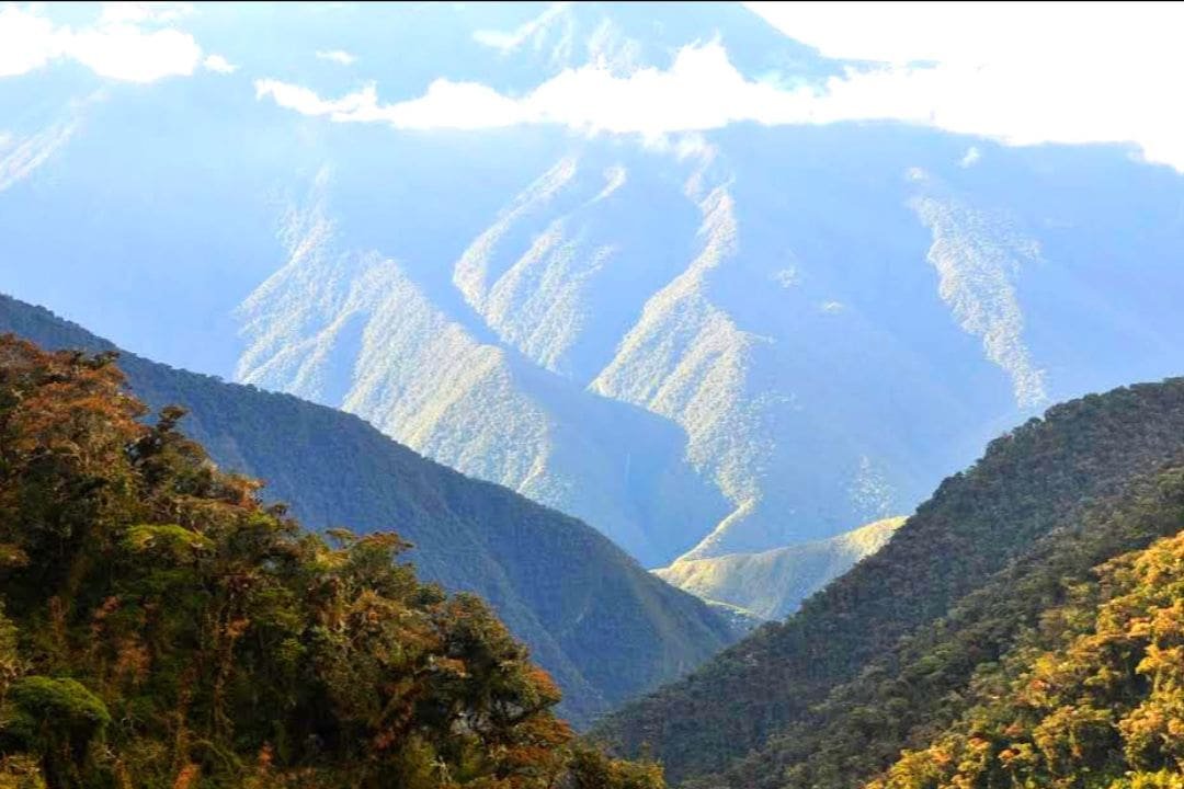 Imagen Panoramica de montañas el Parque Nacional Cotapata en La Paz, Bolivia.
