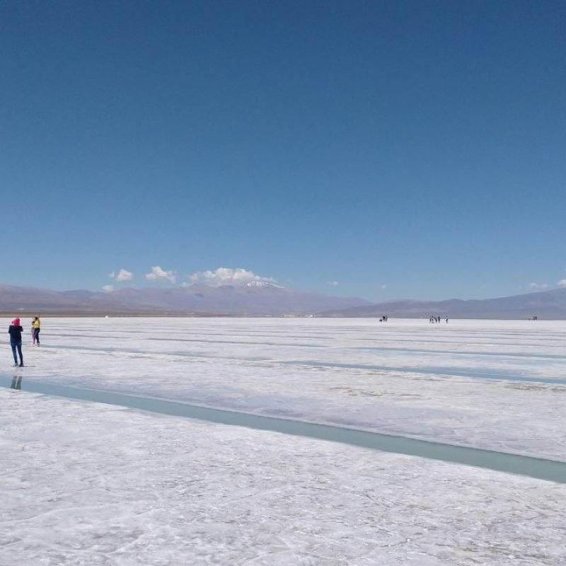 imagen de salar de salta con turistas