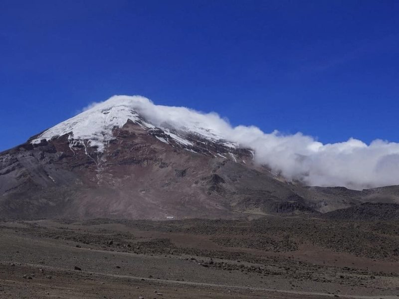 volcan el Chimborazo imponente y hermosa vista, Ecuador.